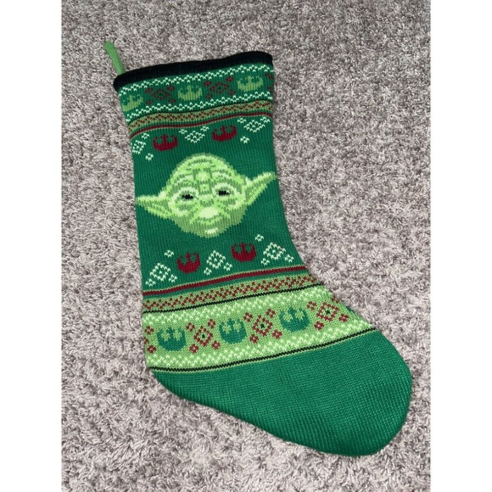 Star Wars baby yoda gorgu green stocking crochet Christmas holiday
